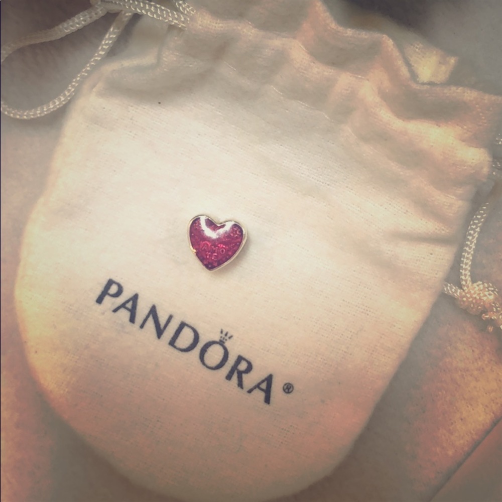Pandora  Latin Heart Amo Te Heart Charm